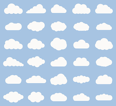 各种形状的云