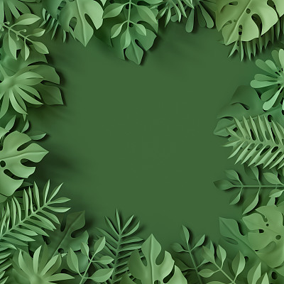 绿色树叶叶片背景