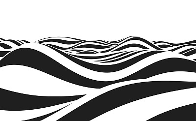 波浪流动抽象线条