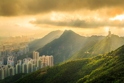 香港印象金色