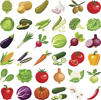 蔬菜图标矢量