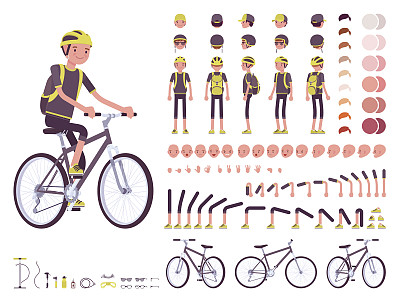 自行车插画