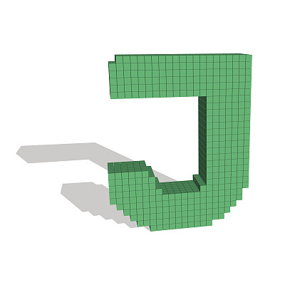 3d字体j