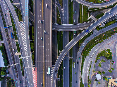 航拍公路鸟瞰公路