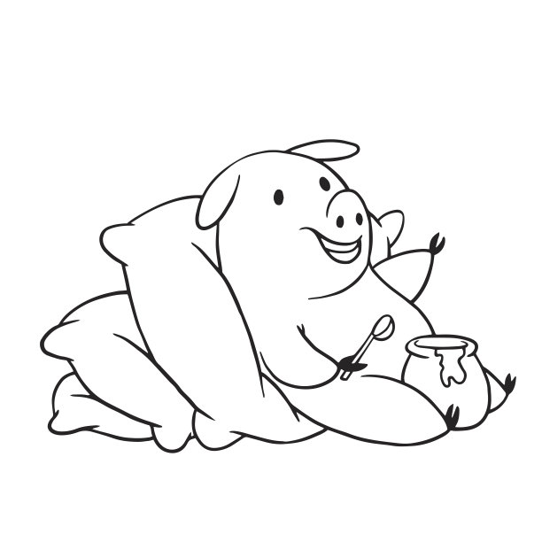 卡通萌宠猪抱枕