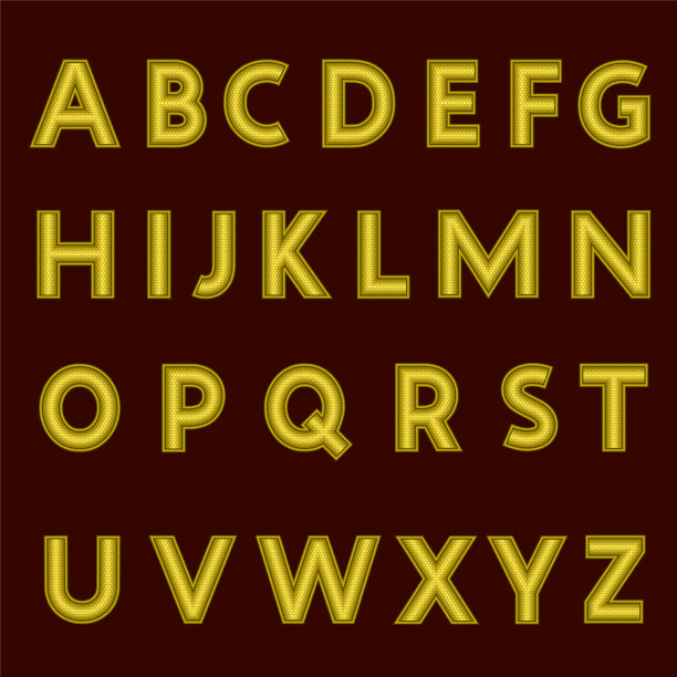 精致英文字体标识icon