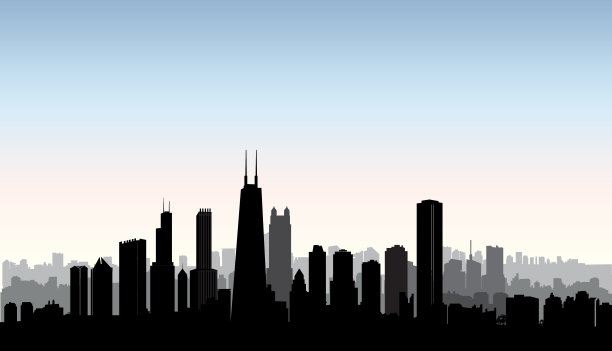 芝加哥旅游宣传插画