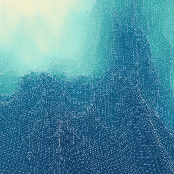 蓝色 波纹 水波 抽象