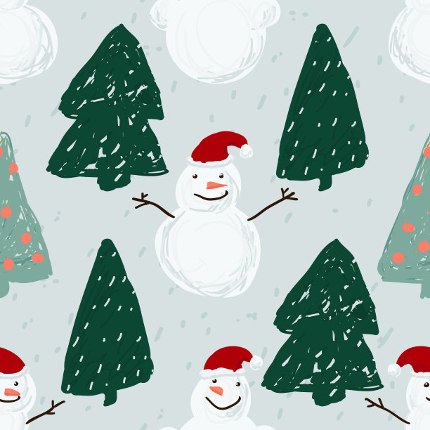 装饰圣诞树。白雪覆盖的树