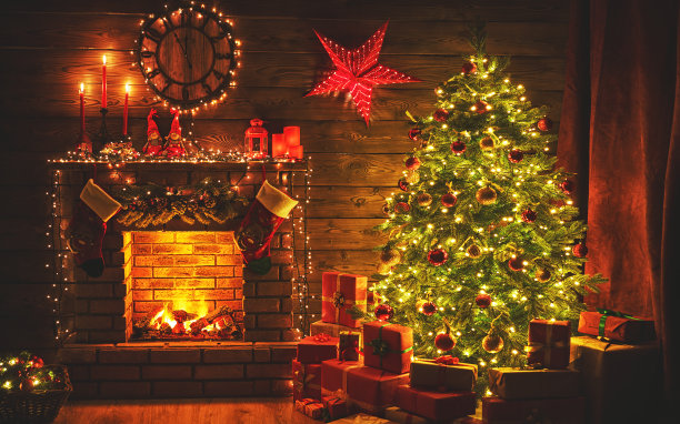 圣诞节,圣诞树,平安夜