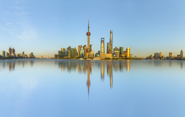 上海外滩城市风光全景