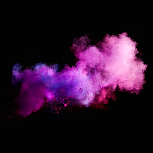 黑色背景紫色烟雾设计