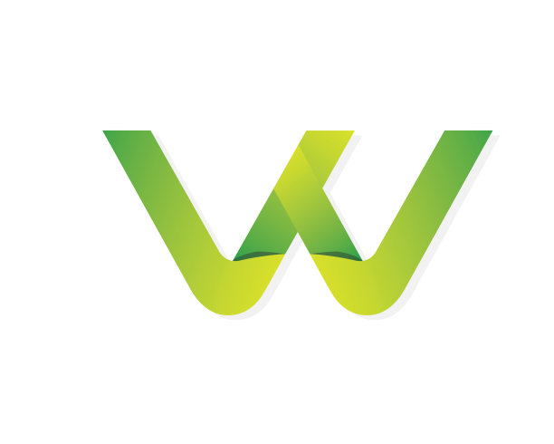 w字母环保logo设计