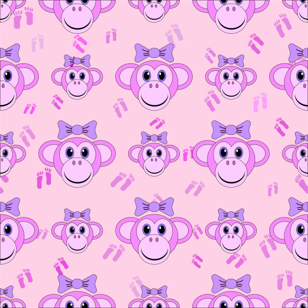 粉色猴