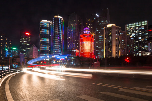 中国山东省青岛市夜景风光