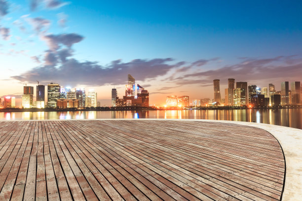 杭州市区夜景