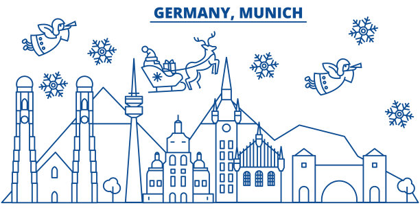 慕尼黑天际线海报设计