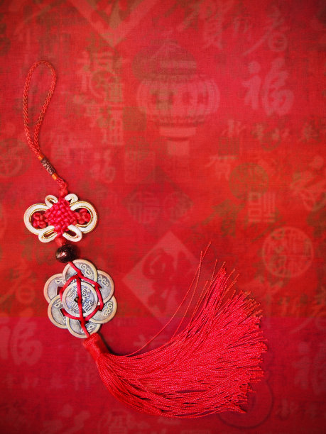 丝绸 中国红 背景