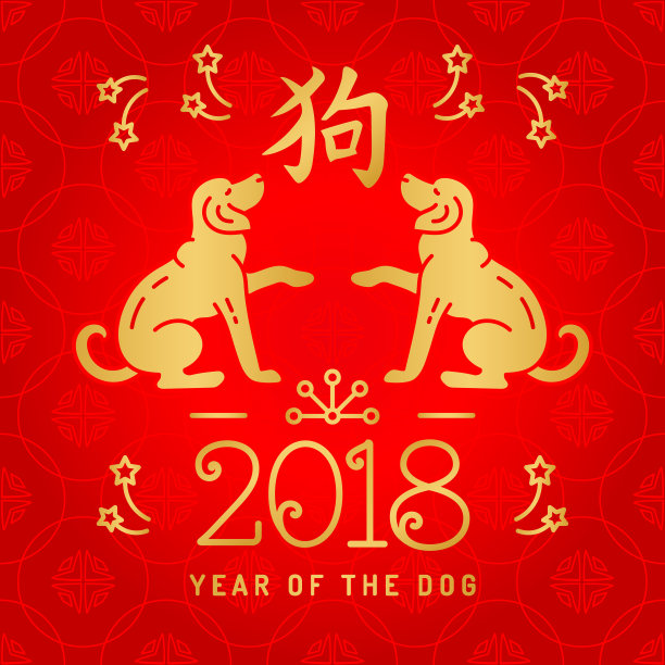 线条风中国新年元素