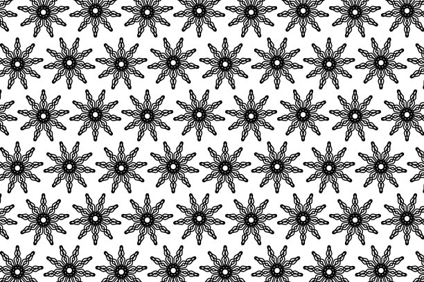 几何花纹圆形地毯印花