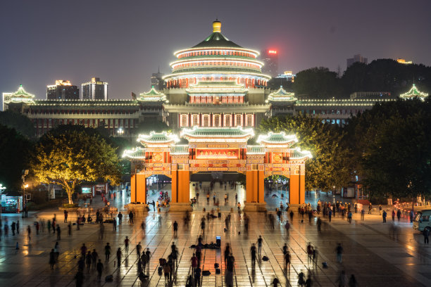 上海人民广场夜景