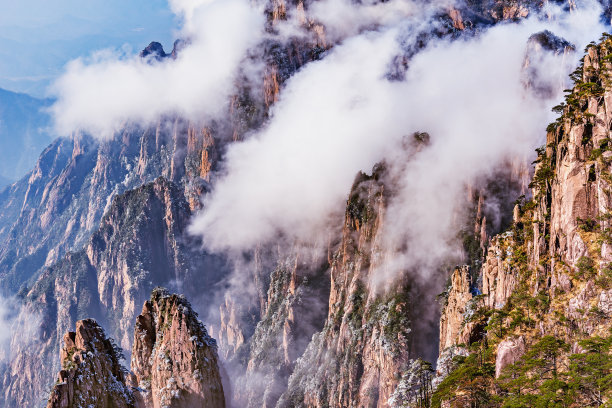 黄山云海雪景