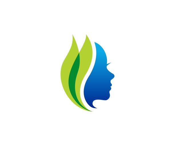 女人绿叶logo设计