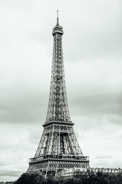 黑白艾菲尔铁塔高清摄影