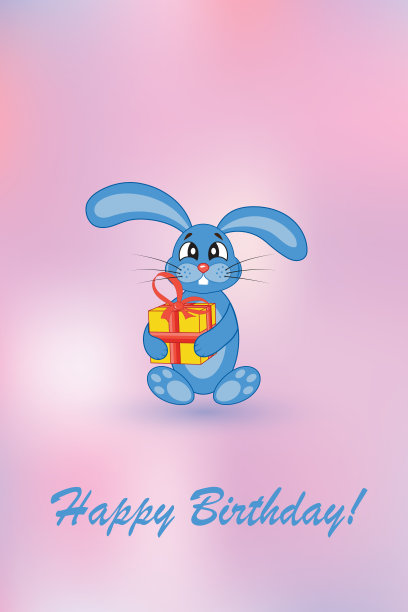 小兔子生日背景