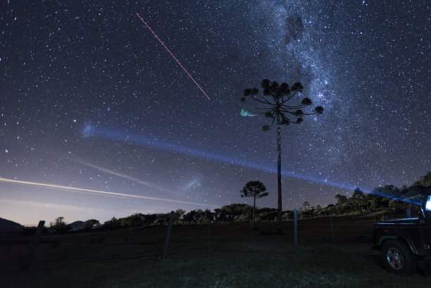 星空下的越野车