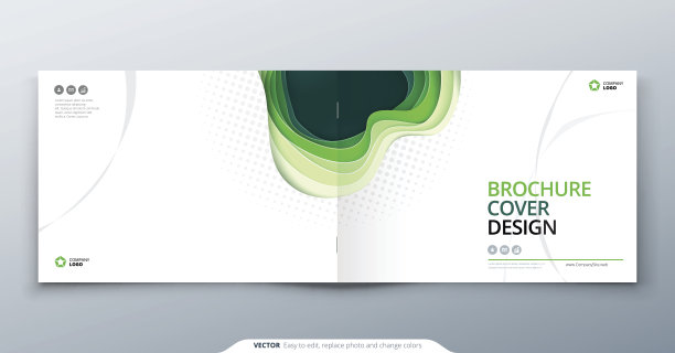 企业宣传画册封面绿色质感背景