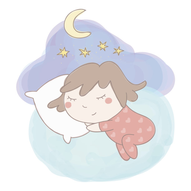 睡在月亮中的宝宝