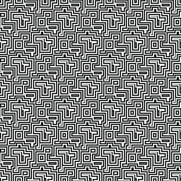 黑白迷宫抽象背景