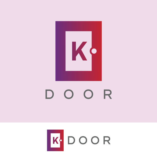 k字母建筑logo设计