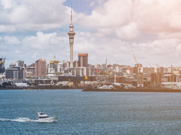 奥克兰海滨小镇风景