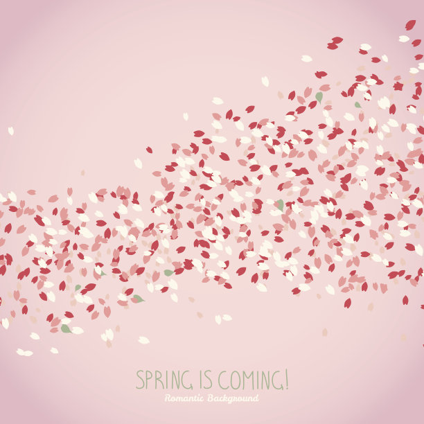 春季樱花排版插画