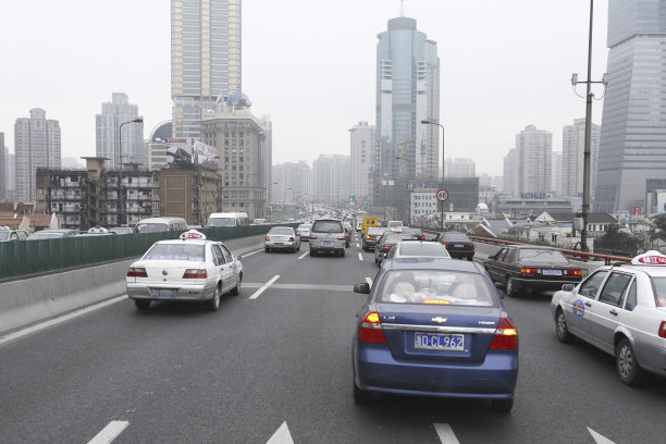 中国,水平画幅,交通堵塞