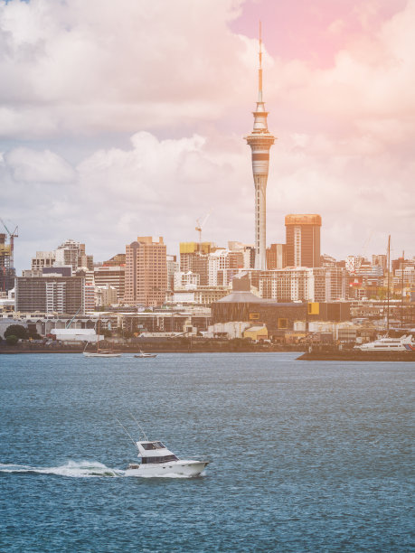 奥克兰海滨小镇风景