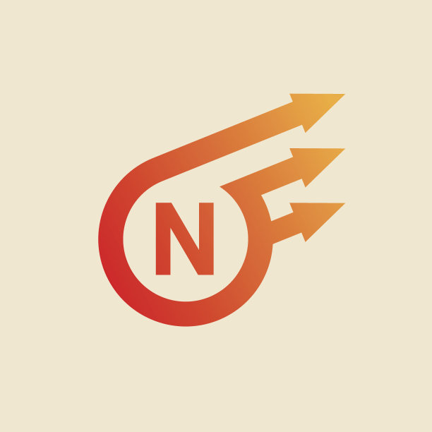 n字母logo设计,绿色标志