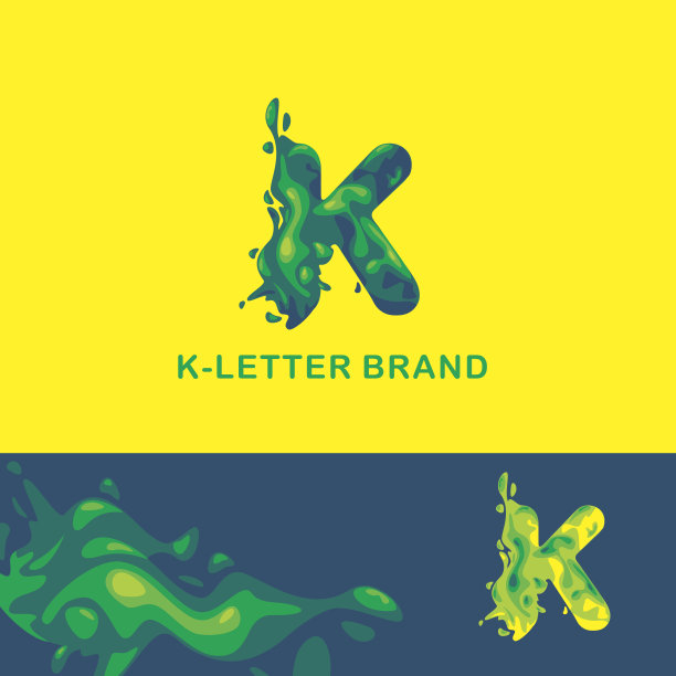 彩色k字母标志logo