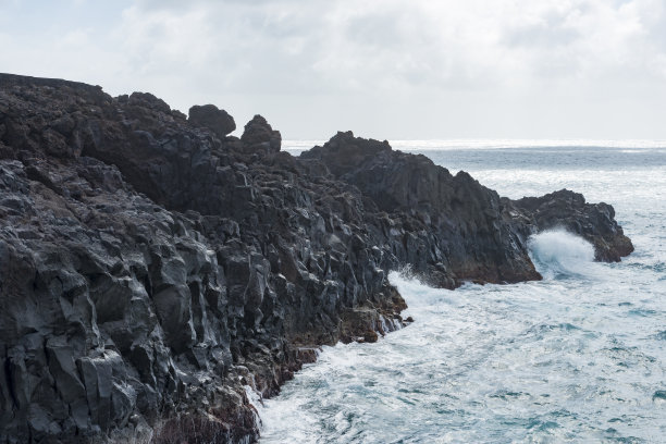 悬崖,兰萨罗特岛,水平画幅
