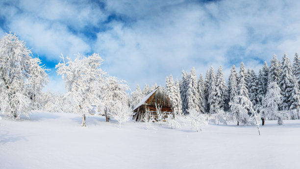 雪中木屋