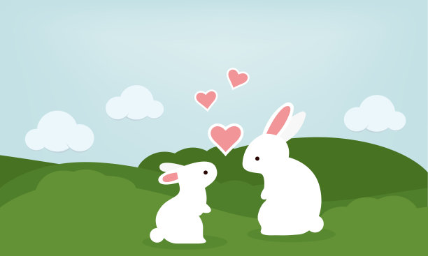 爱心兔爱心树
