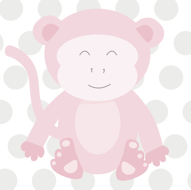 粉色猴