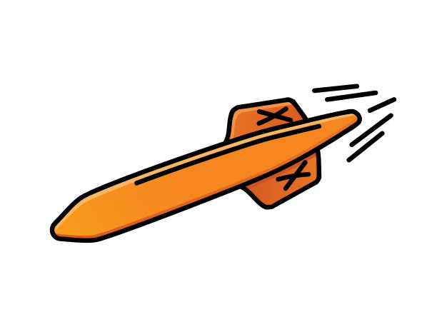 橙色火箭矢量