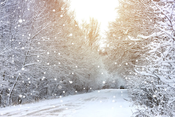 冬天冰天雪地背景