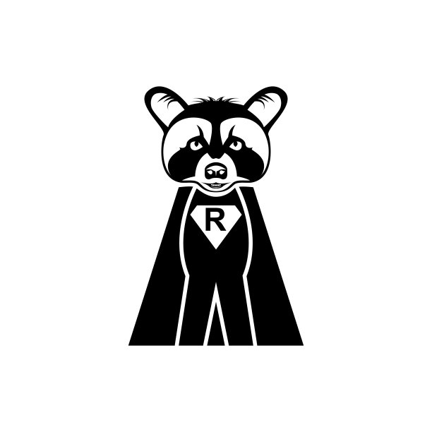 浣熊卡通logo