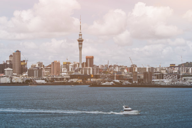 奥克兰海滨小镇风景