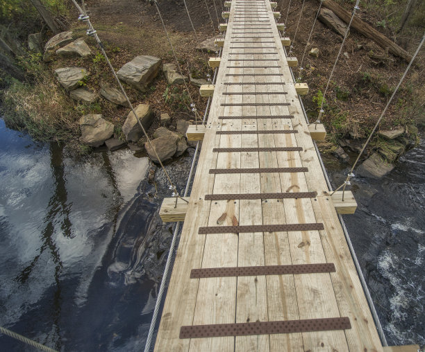 溪水上的吊桥