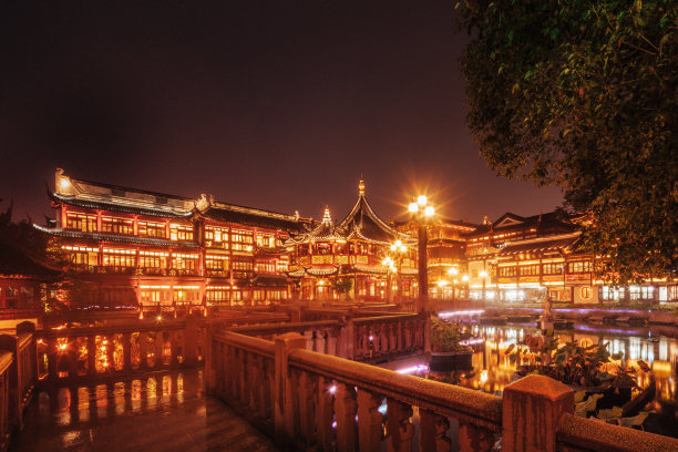 上海豫园建筑夜景